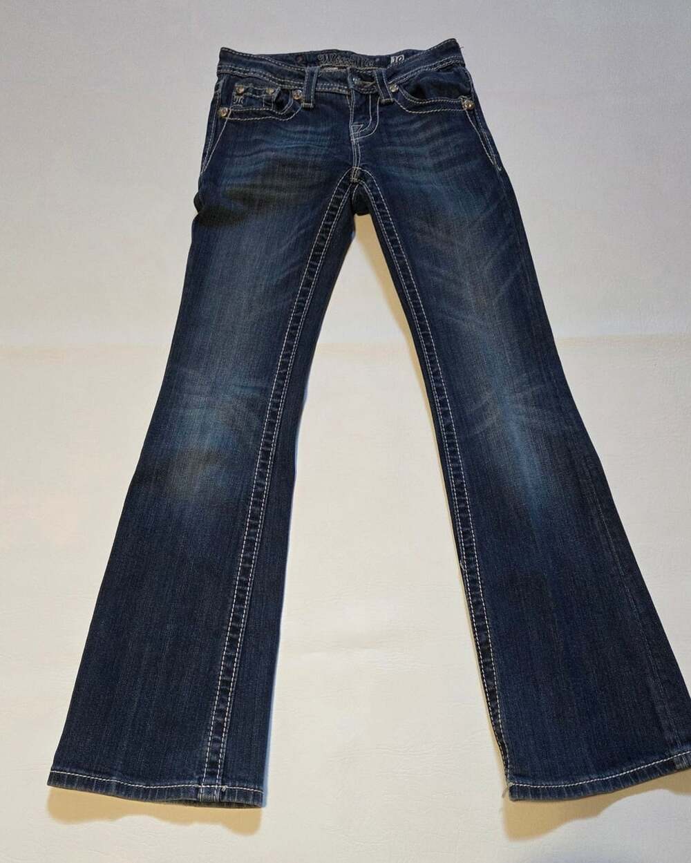 Miss Me JK5519B Bootcut Jeans Kids Size 10 Dark Wash Rhinestone Embellished